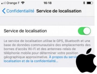 Service de localisation sur iOS