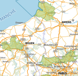 Carte des parcs naturels régionaux