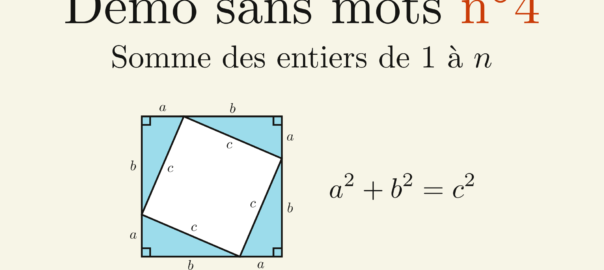 Miniature de la vidéo numéro 4 de la série Démo Sans Mots, qui porte sur le théorème de Pythagore.