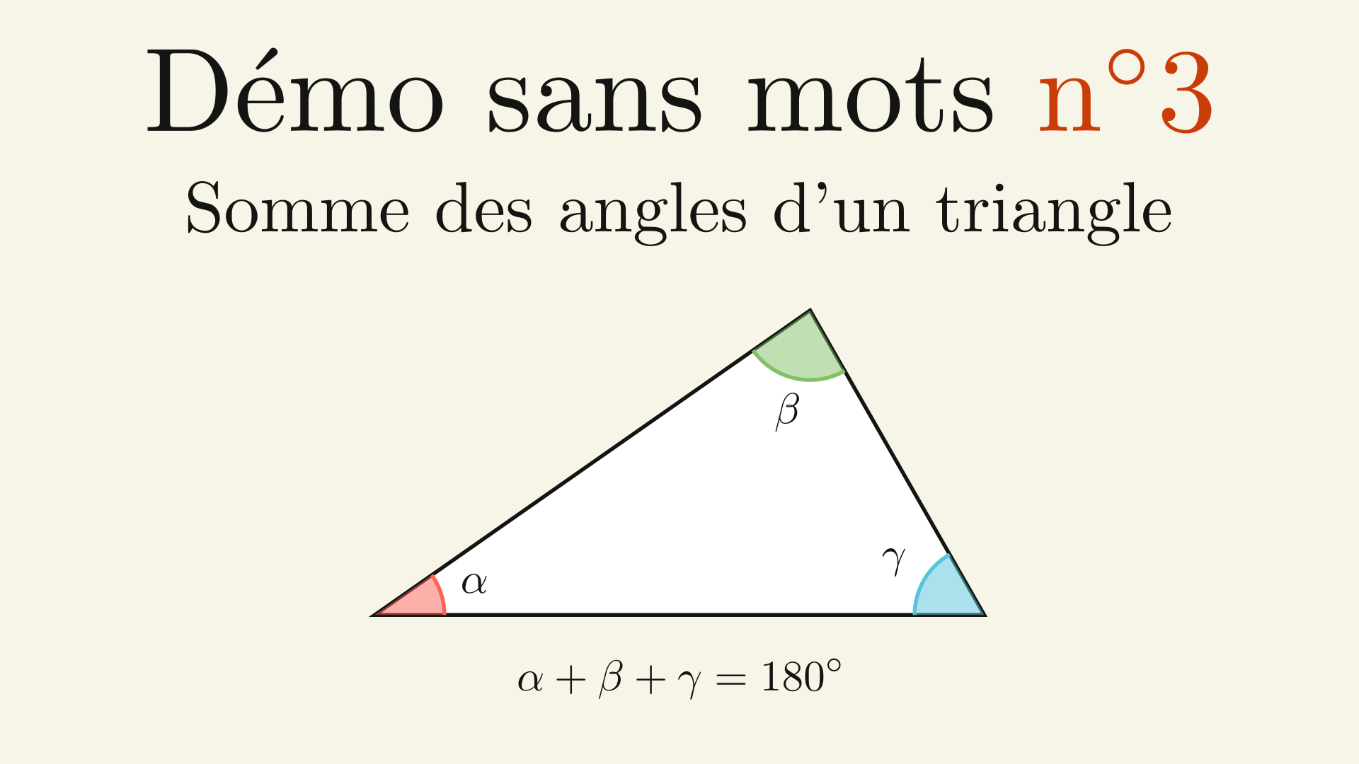 Somme des angles d’un triangle – DSM#3