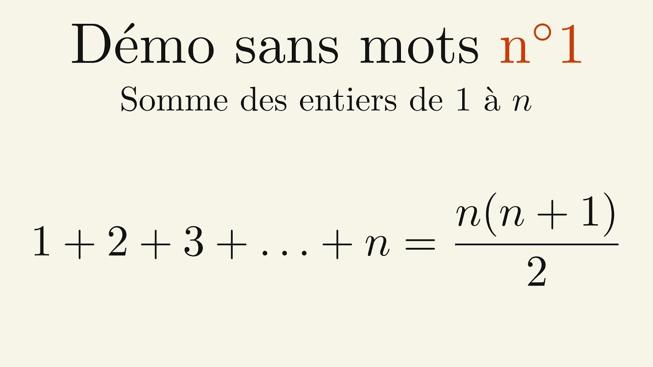 Somme des entiers – DSM#1