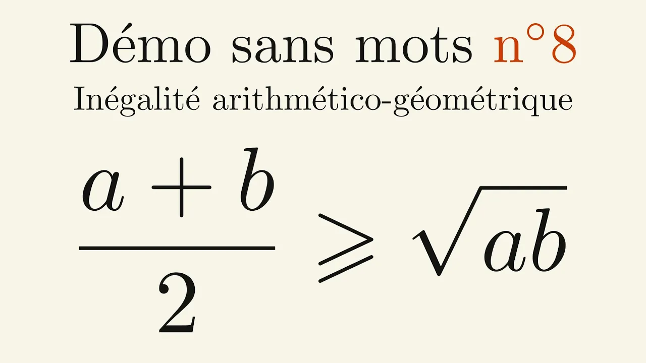 Inégalité arithmético-géométrique – DSM#8